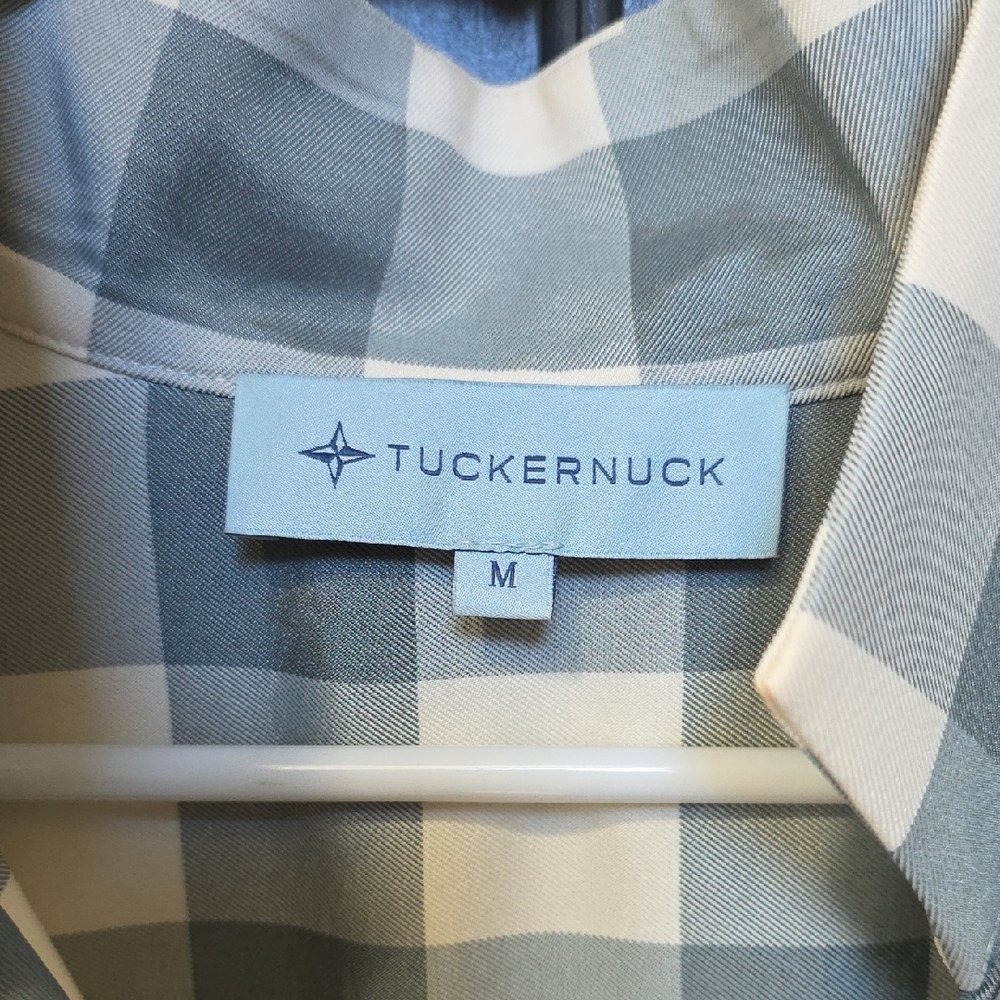 Tuckernuck Sage Green and Cream Checked Shirt Dress - Picture 6 of 6